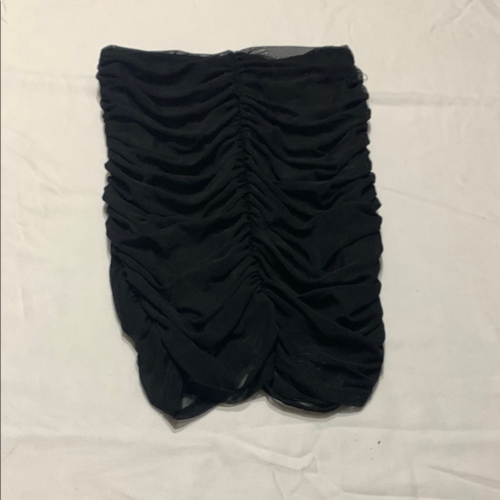 Fashion Nova Black Bubble Midi Skirt
